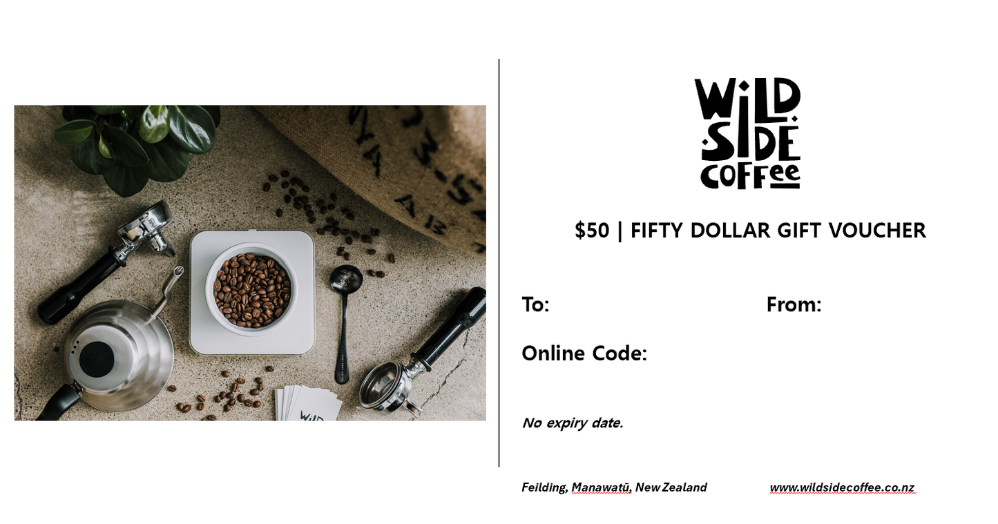 Wild Side Coffee gift voucher